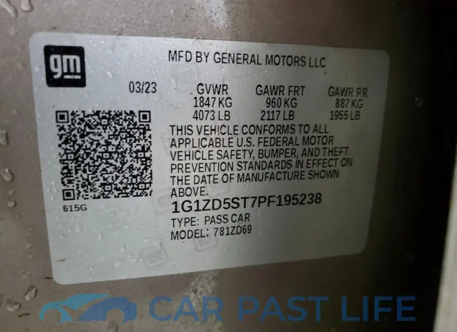 1G1ZD5ST7PF195238# 12