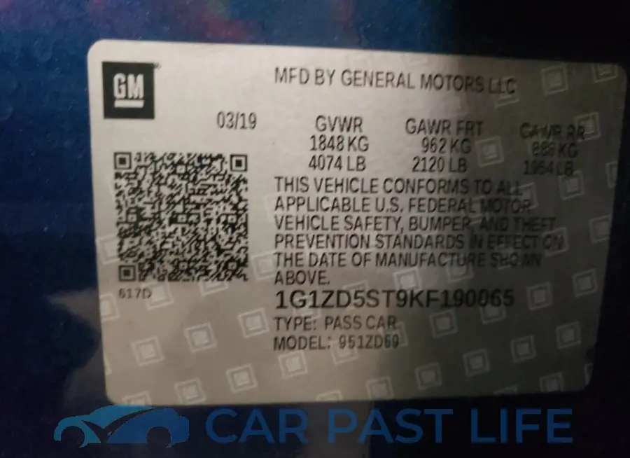 1G1ZD5ST9KF190065# 12