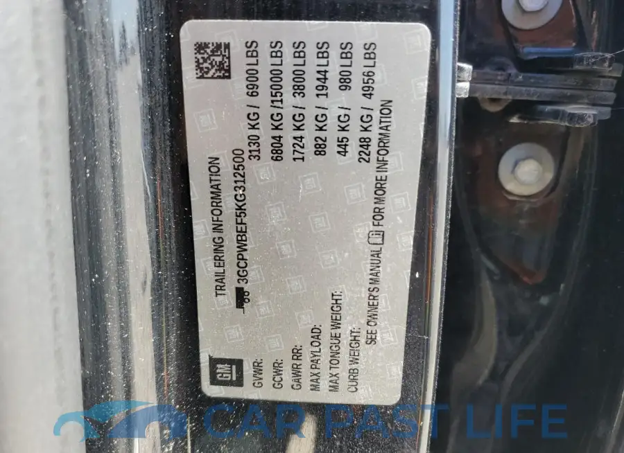 3GCPWBEF5KG312500# 12