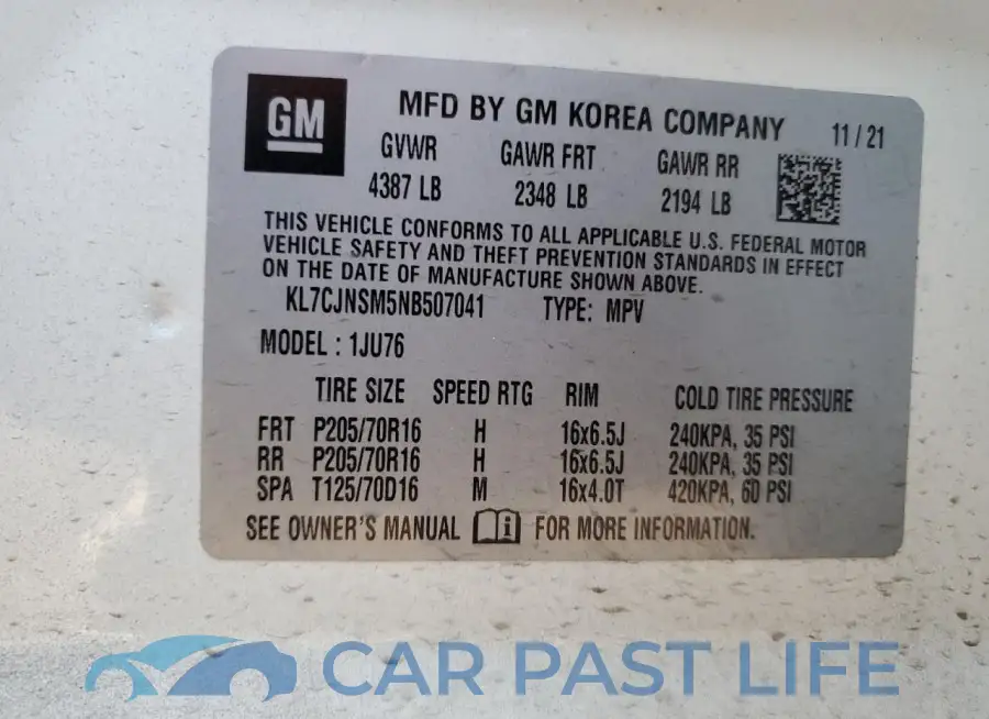 KL7CJNSM5NB507041# 13