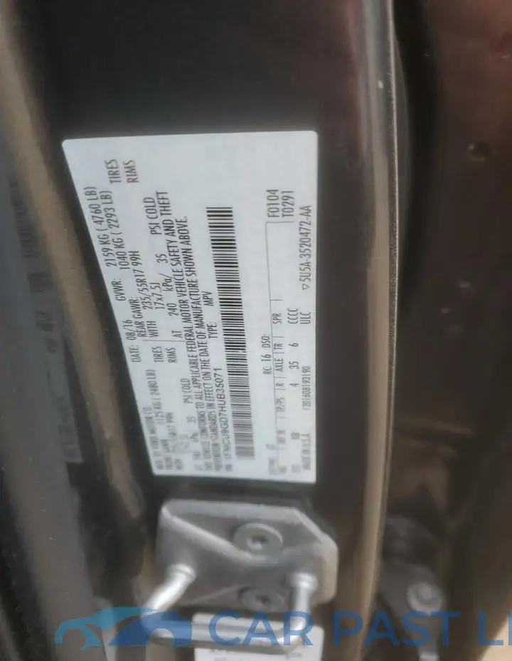 1FMCU9GD7HUB35071# 14