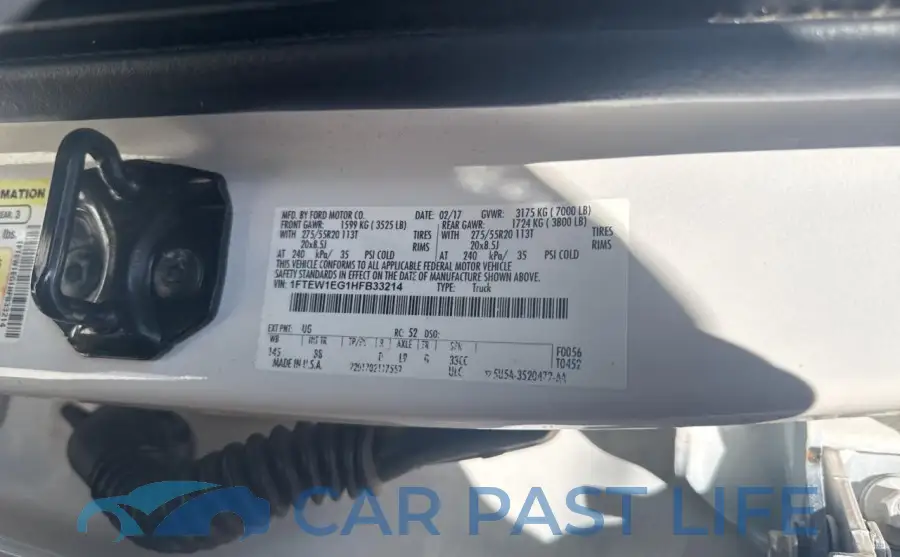 1FTEW1EG1HFB33214# 10
