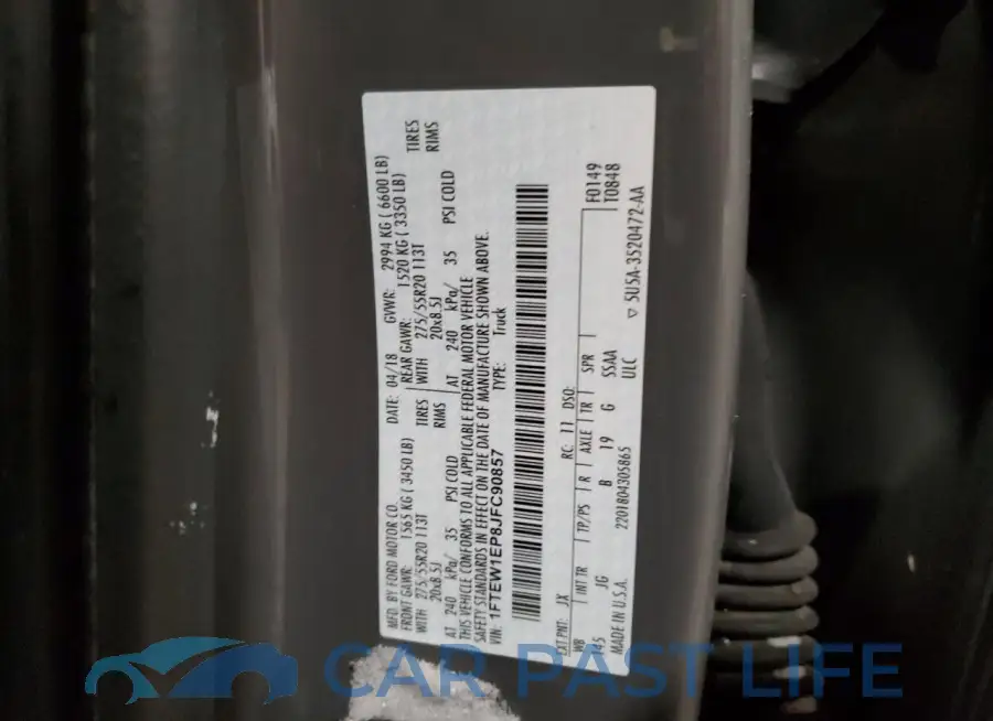 1FTEW1EP8JFC90857# 12
