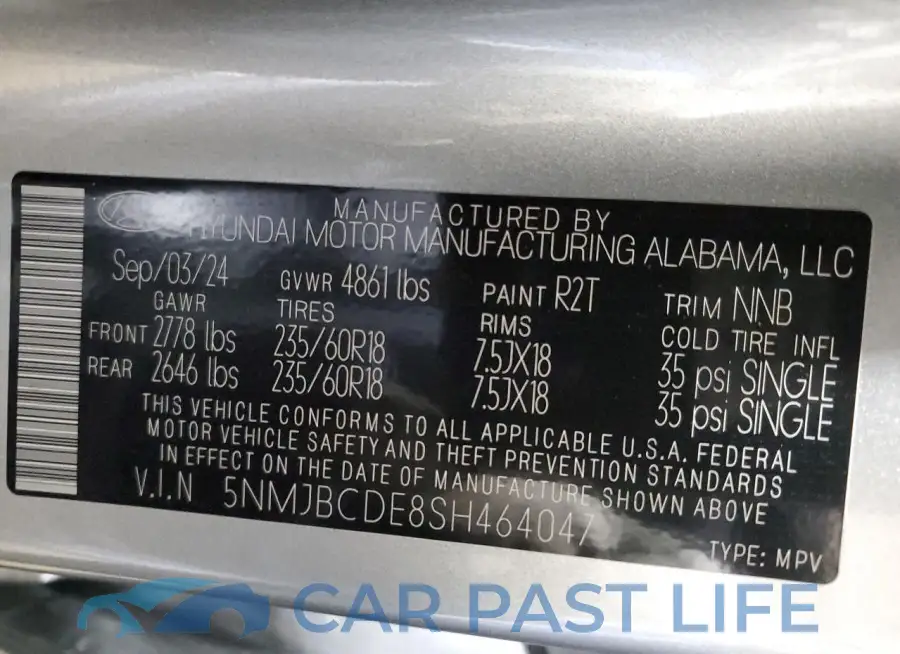 5NMJBCDE8SH464047# 13