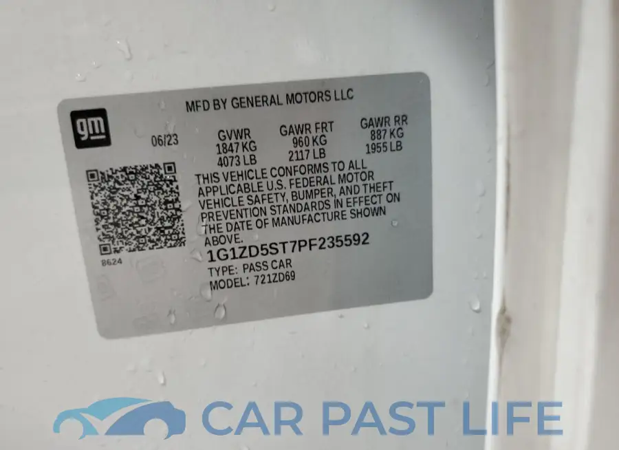 1G1ZD5ST7PF235592# 13