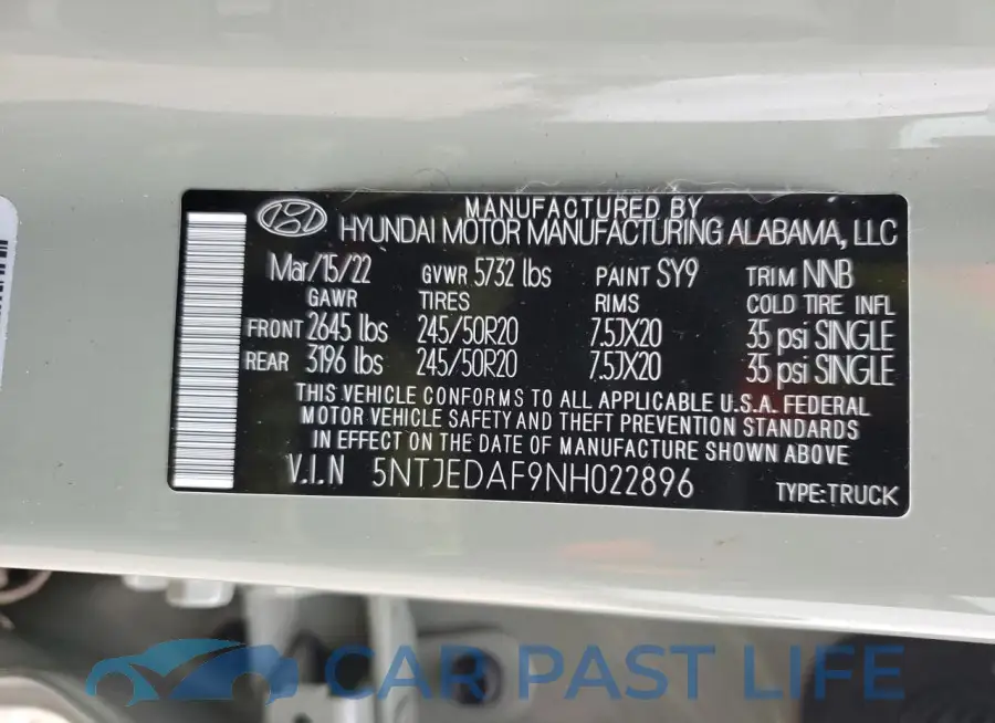 5NTJEDAF9NH022896# 12