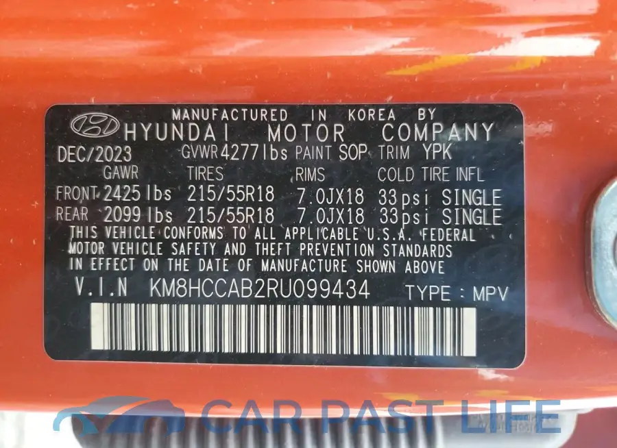 KM8HCCAB2RU099434# 14