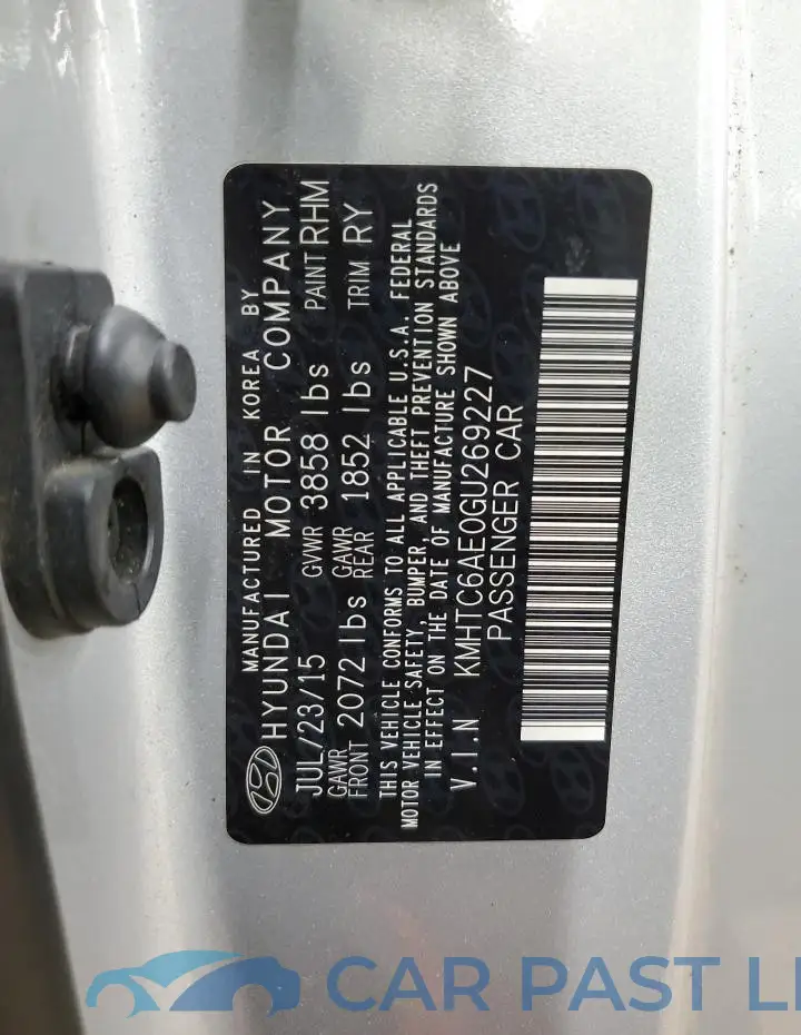 KMHTC6AE0GU269227# 12