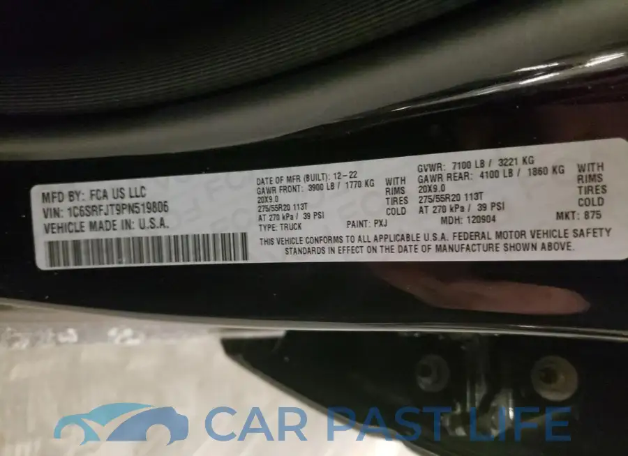 1C6SRFJT9PN519806# 12