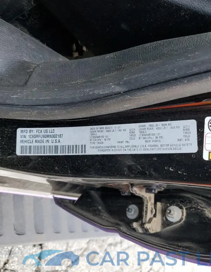 1C6SRFU90MN902187# 12