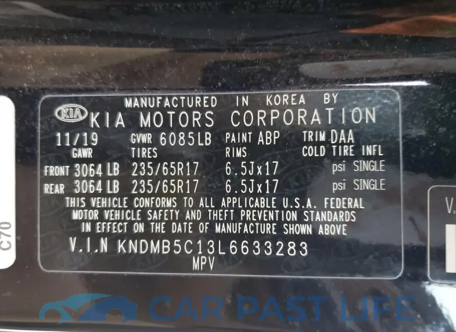 KNDMB5C13L6633283# 14
