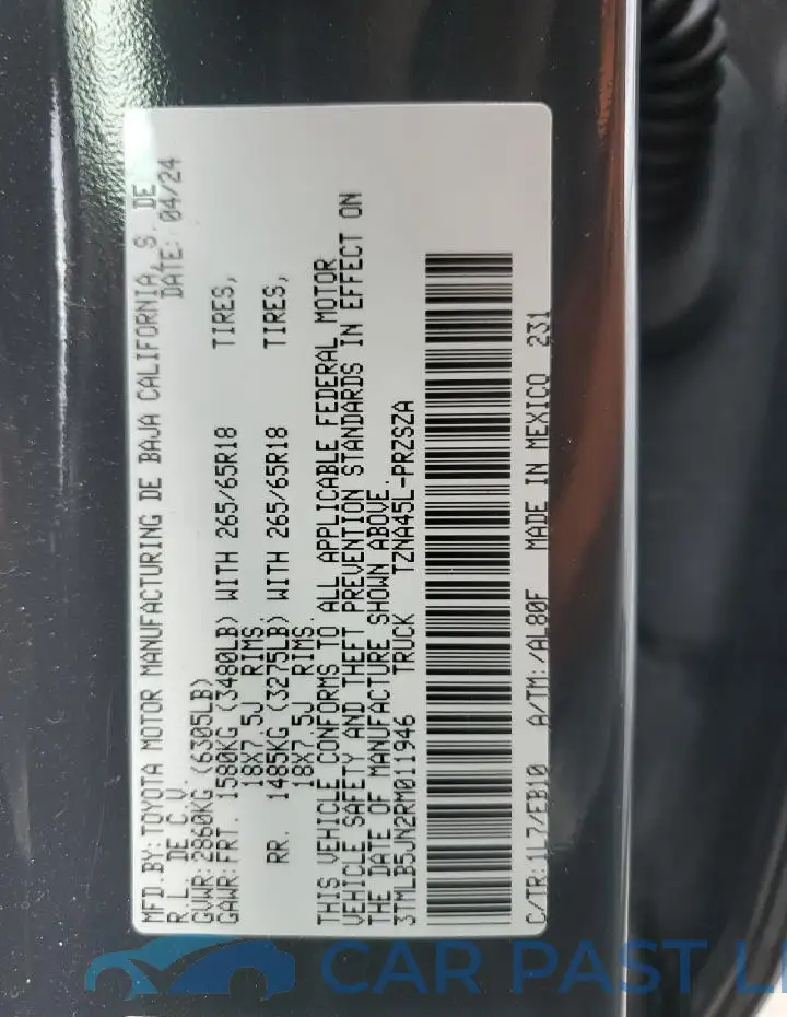 3TMLB5JN2RM011946# 14