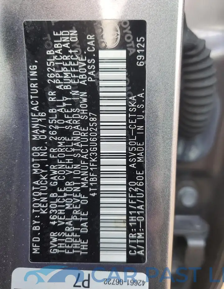 4T1BF1FK3GU602587# 13