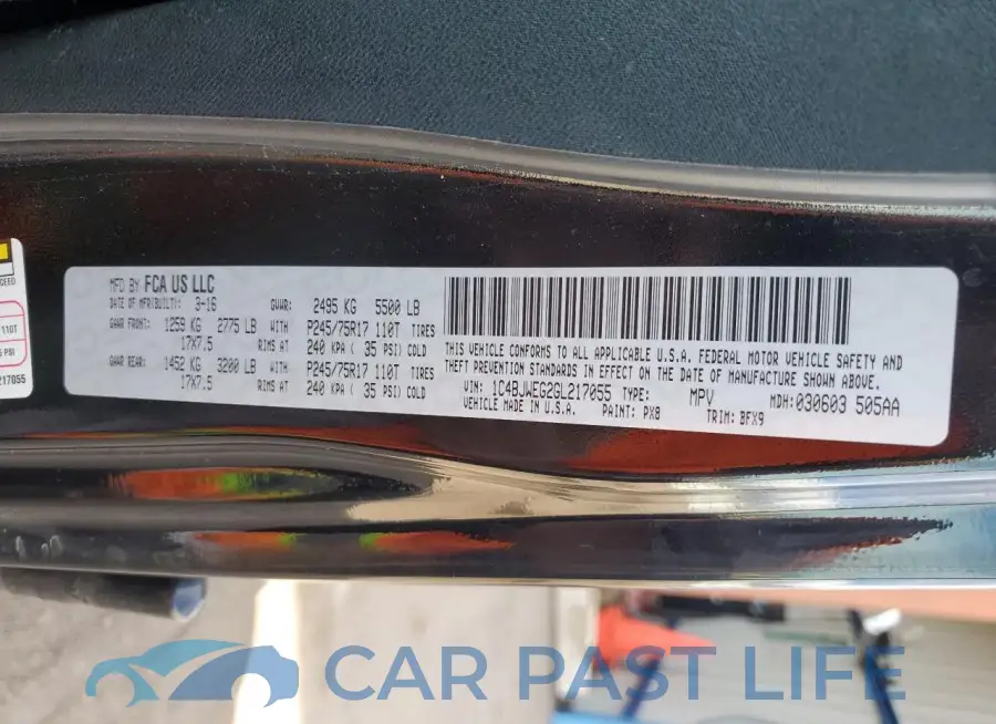 1C4BJWEG2GL217055# 13