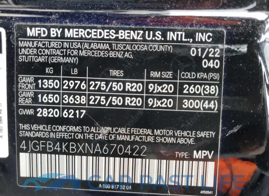 4JGFB4KBXNA670422# 14