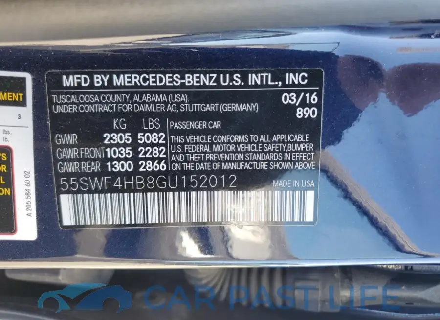 55SWF4HB8GU152012# 12