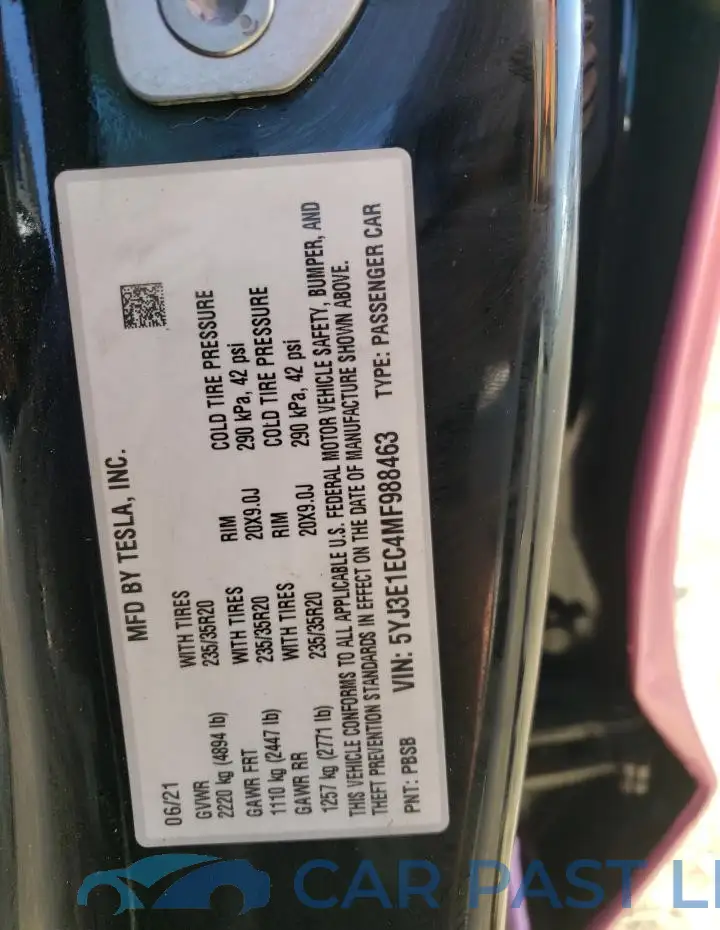 5YJ3E1EC4MF988463# 13