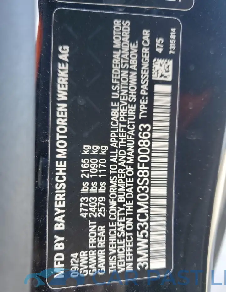 3MW53CM03S8F00863# 13