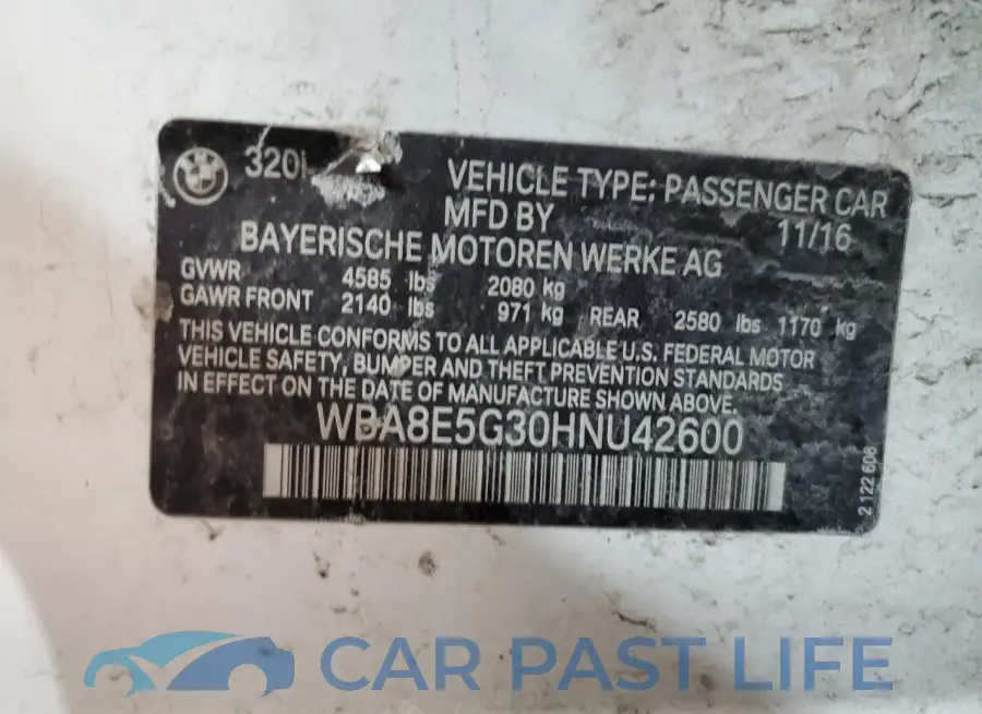 WBA8E5G30HNU42600# 12