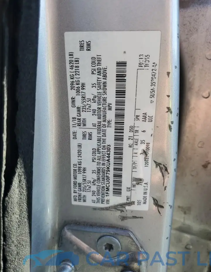 1FMCU0F79KUA44303# 13
