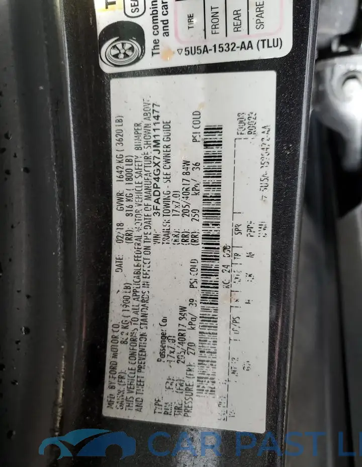 3FADP4GX7JM111477# 13