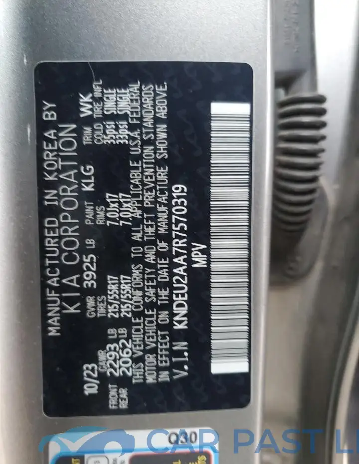 KNDEU2AA7R7570319# 13