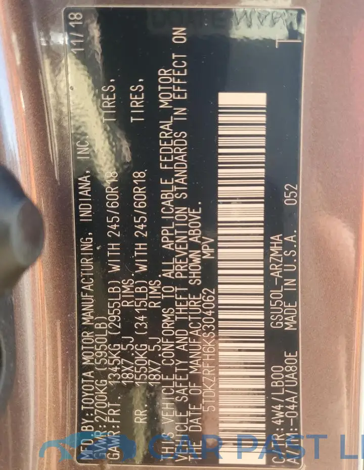 5TDKZRFH6KS304062# 14