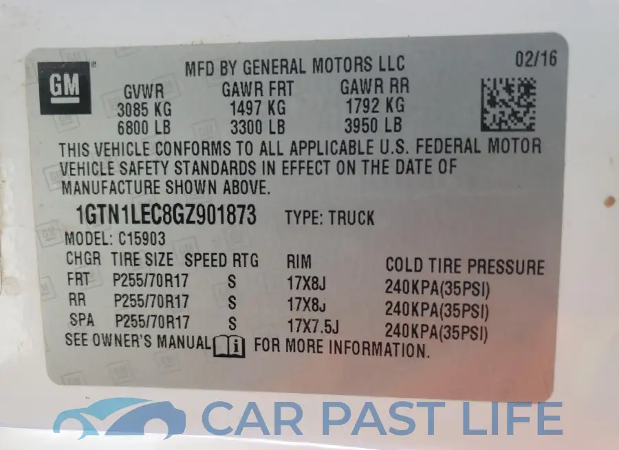 1GTN1LEC8GZ901873# 12