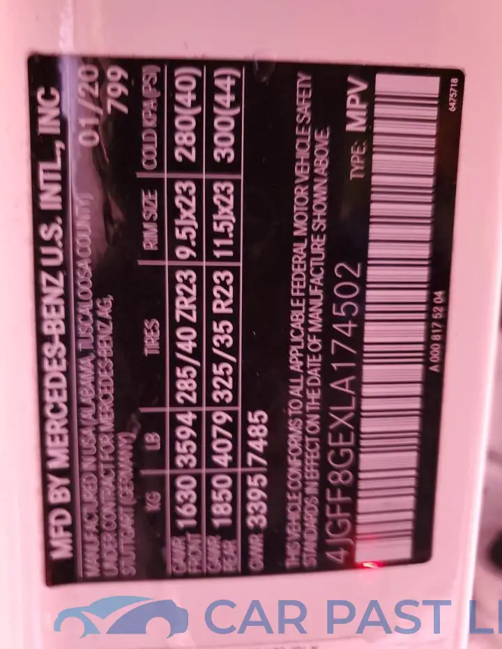 4JGFF8GEXLA174502# 13