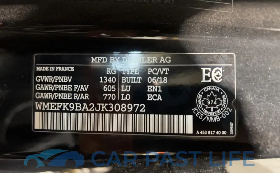 WMEFK9BA2JK308972# 10
