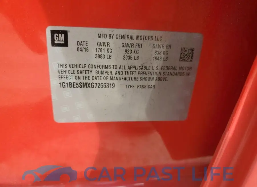 1G1BE5SMXG7266319# 13