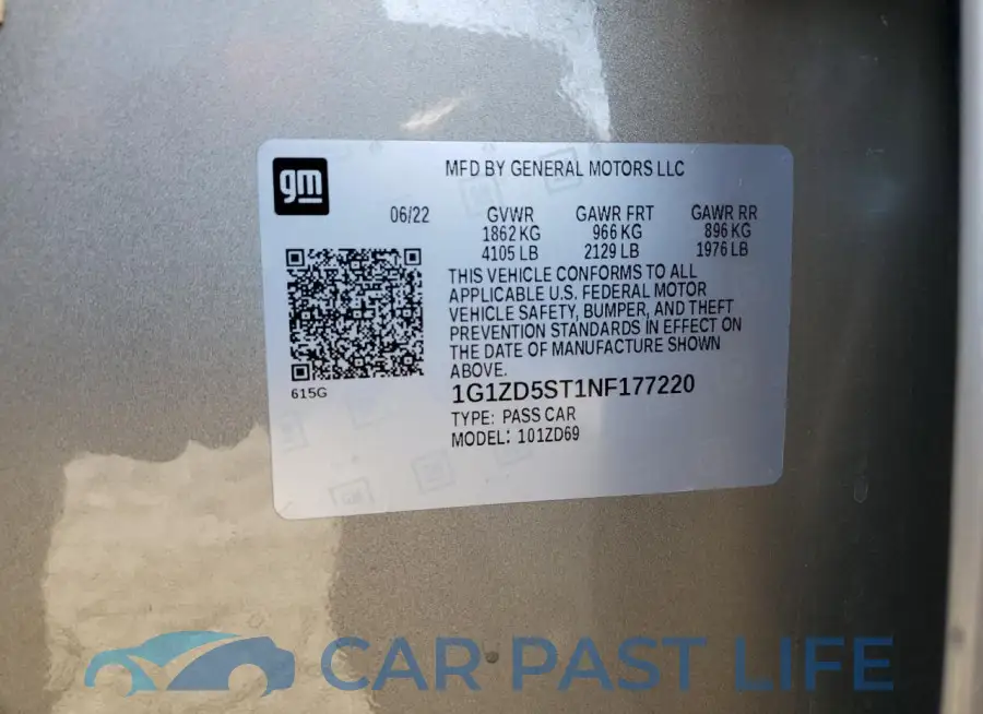 1G1ZD5ST1NF177220# 12
