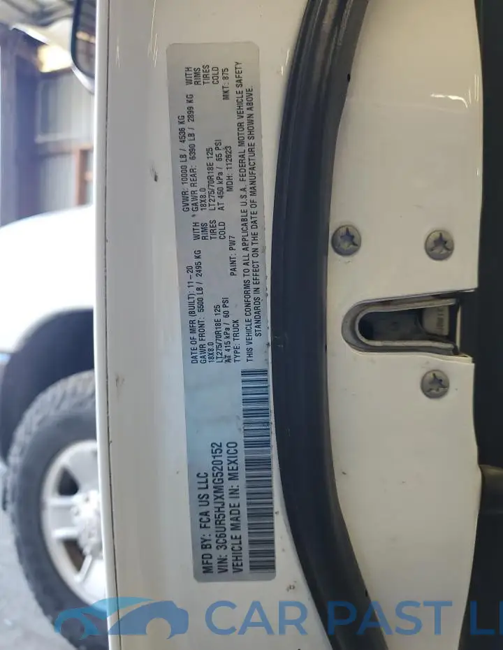 3C6UR5HJXMG520152# 12