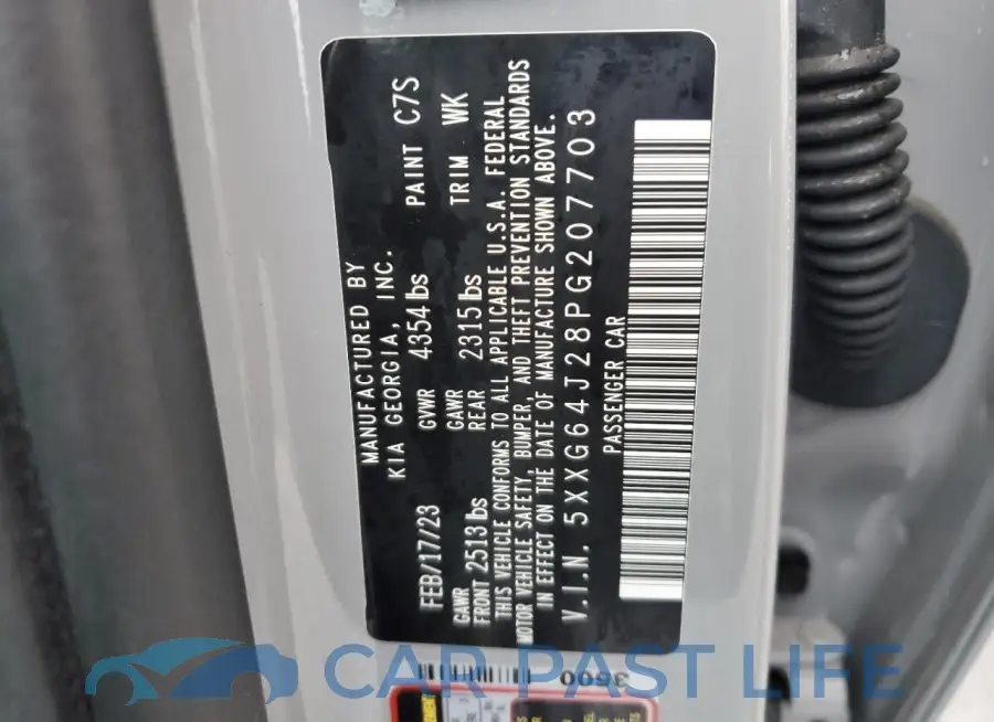 5XXG64J28PG207703# 12