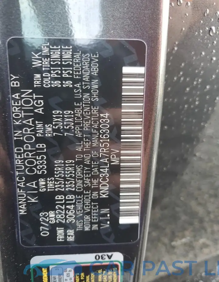KNDC34LA7R5163034# 12