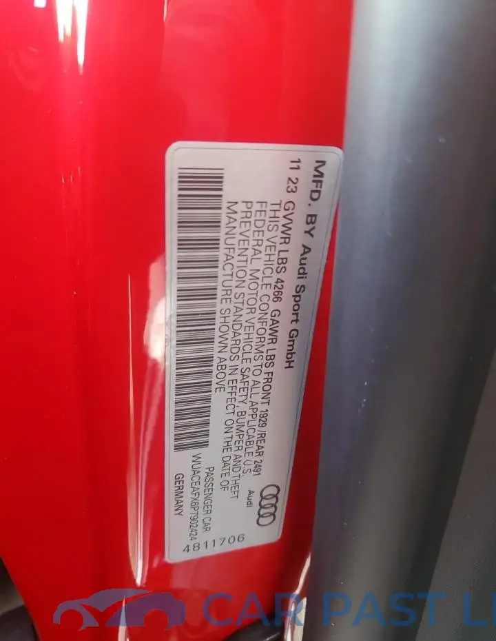 WUACEAFX6P7902424# 12