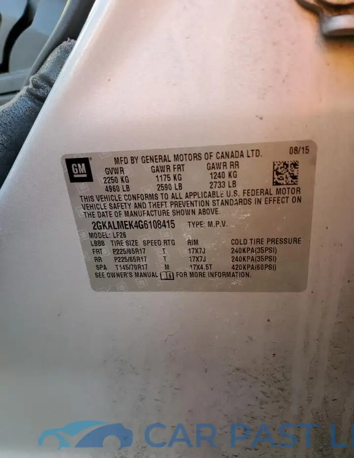 2GKALMEK4G6108415# 12