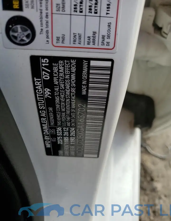 WDDLJ7DBXGA163702# 12
