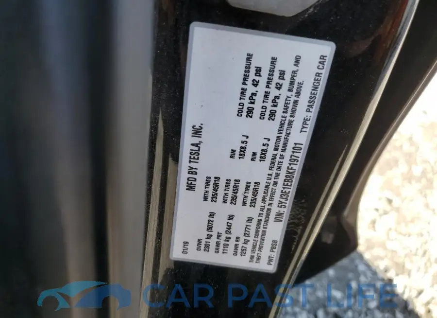 5YJ3E1EB8KF197101# 12