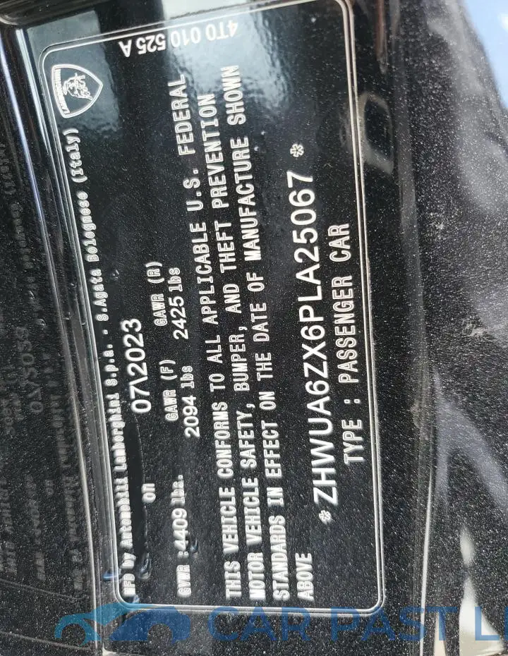 ZHWUA6ZX6PLA25067# 13