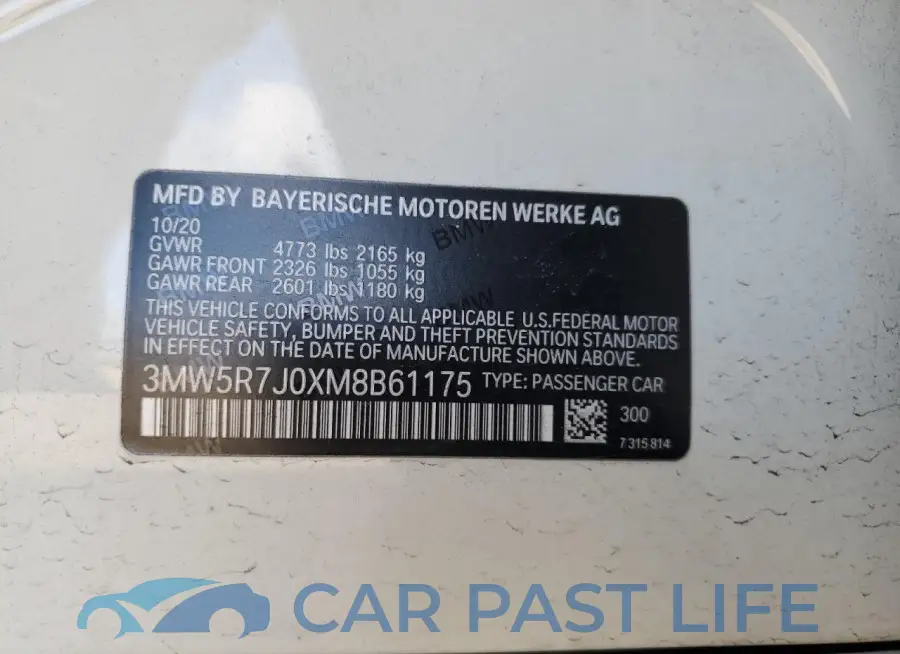 3MW5R7J0XM8B61175# 12