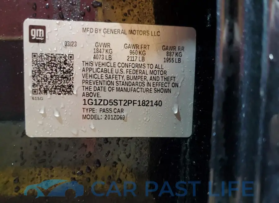 1G1ZD5ST2PF182140# 12