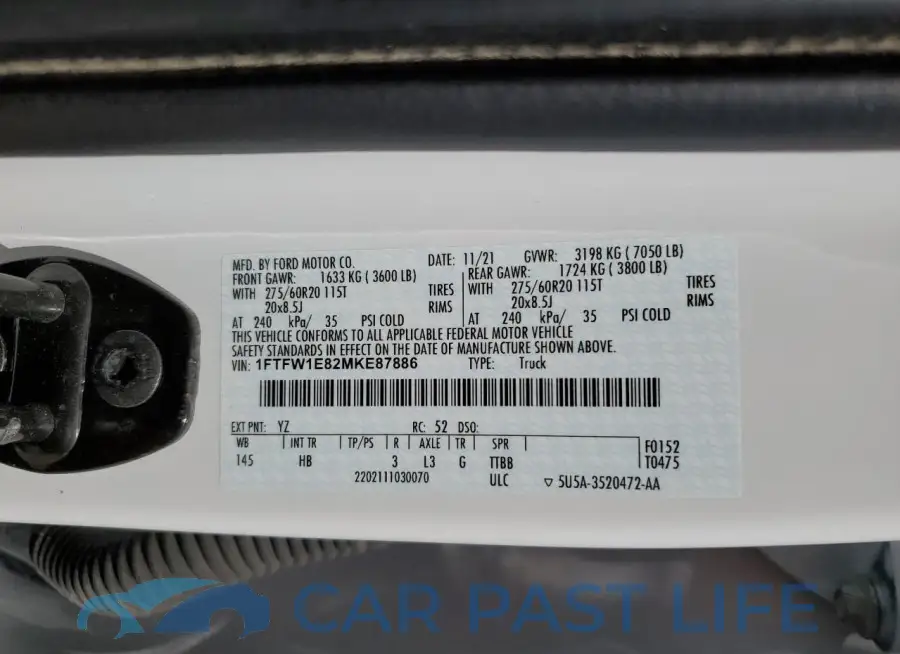 1FTFW1E82MKE87886# 12