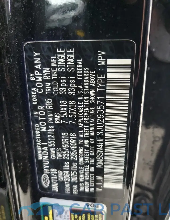 KM8SN4HF3JU293571# 13