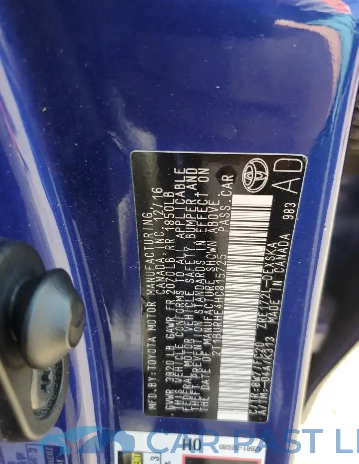 2T1BURHE4HC815725# 13