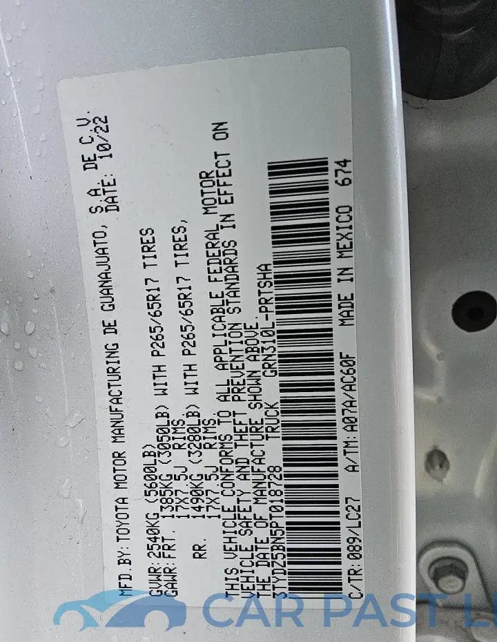 3TYDZ5BN5PT018728# 13