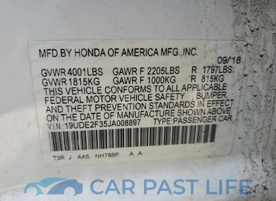 19UDE2F35JA008897# 13