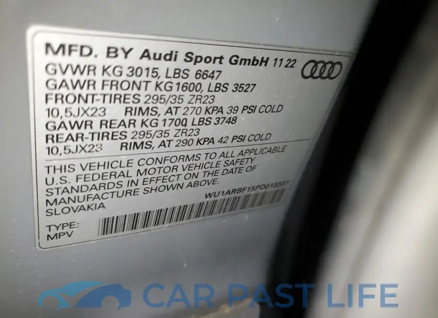 WU1ARBF15PD013337# 13