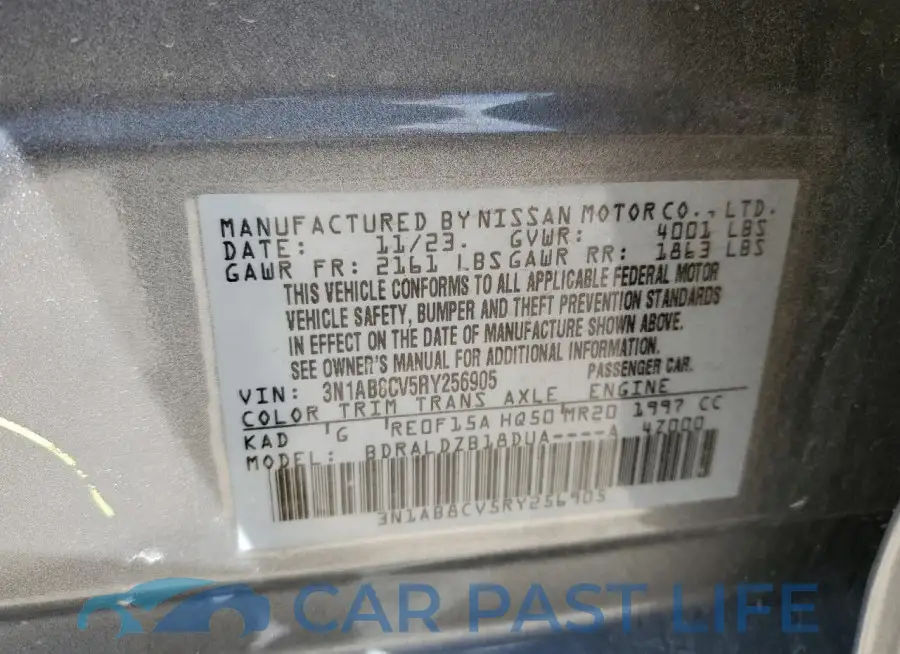 3N1AB8CV5RY256905# 13