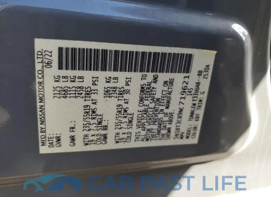5N1BT3CB9NC719621# 13